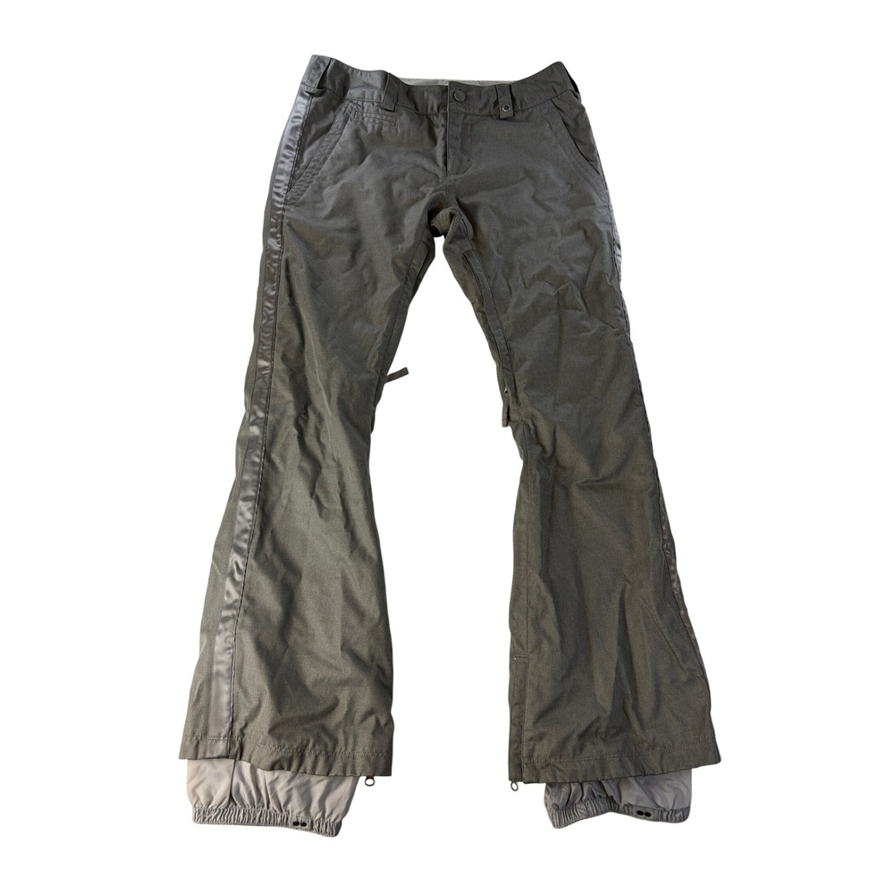 Burton Snowboard Pants Womens M Dryride Insulated Winter Ski Grey Waterproof